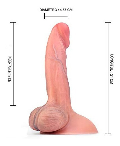 Imagen 5 de 9 de Juguete Sexual Vaginal Anal Realista Silicona Liquida21 Cm