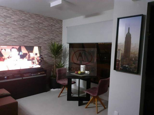 Imagem 1 de 6 de Flat Com 1 Dormitório À Venda, 35 M² Por R$ 255.000,00 - Itararé - São Vicente/sp - Fl0022