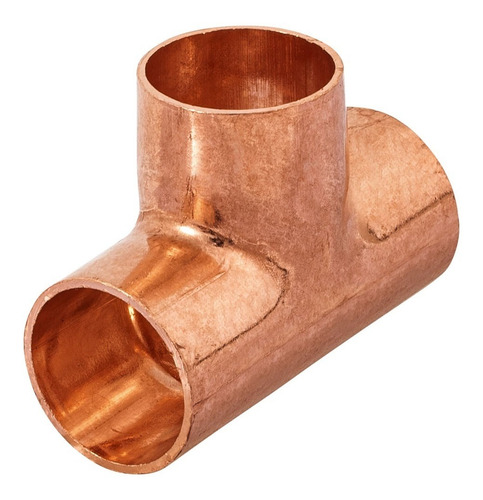 Tee De Cobre Sencilla, 1 Pulgada, Foset.