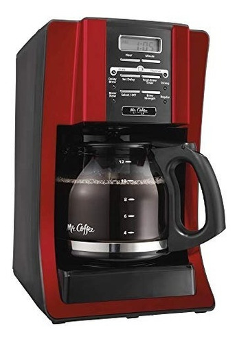 Cafetera Programable 12 Tazas Roja  Mr Coffee