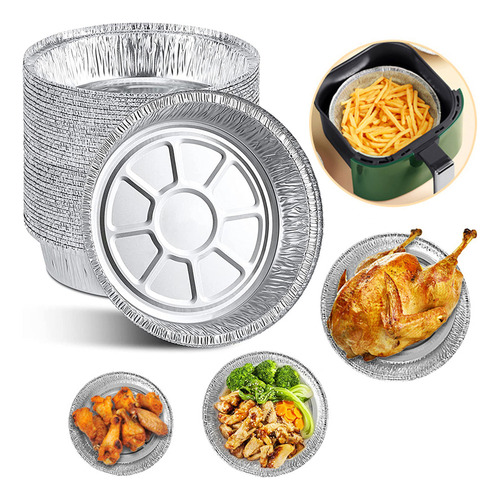 20 Piezas De 6 Platos Desechables De Aluminio Para Hornear Y