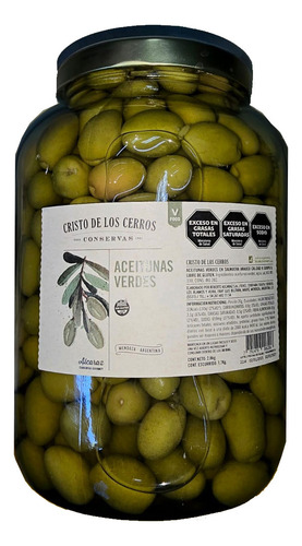 Aceitunas Verdes En Salmuera Cristo De Los Cerros X2800grms