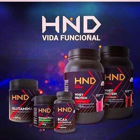 Combo Suplementos Hnd Whey Protein+bcaa+glutamina+pré-treino