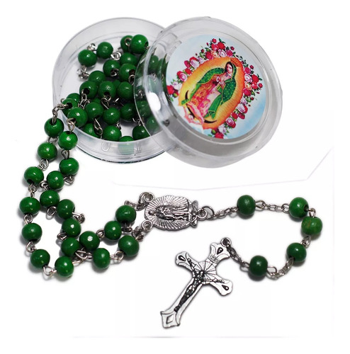 Set 12 Rosarios Virgen De Guadalupe Recuerdo Boda, Bautismo