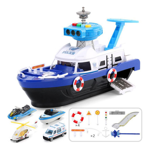 Simulación De Pista De Inercia Barco Fundidas Policía