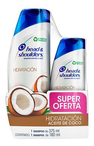 Shampoo H&s Head & Shoulders 375ml + 180ml Oferta