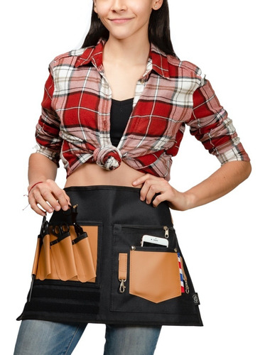 Medio Mandil Para Mujer Lady Barber Modelo Boston De Barbest Color Marrón