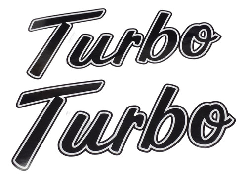 Par Emblemas Adesivos Turbo Preto  Ford F1000 Tbopt Fgc