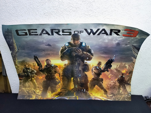 Póster Gears Of War 3 Relieve Original De Coleccion Usado (Usado)