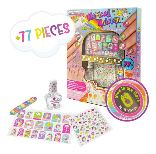 Kit De Uñas De Unicornio Hot Focus, Juego De Esmaltes De Uña