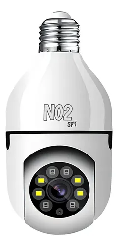 comprar Câmera Espiã Segurança Wifi Smart NO2SPY Camera Inteligente 360º Lampada Yoosee Cor Branco