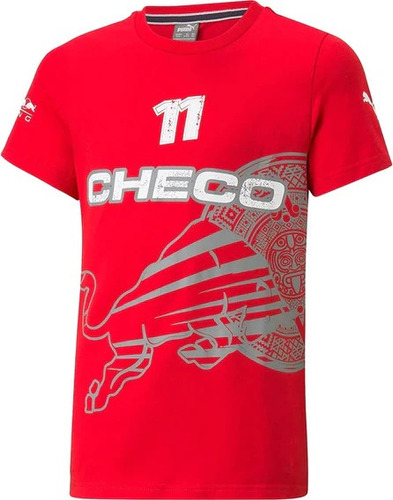 Playera Red Bull Racing Checo Perez Puma Juvenil Rojo