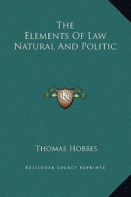 Libro The Elements Of Law Natural And Politic - Hobbes, T...