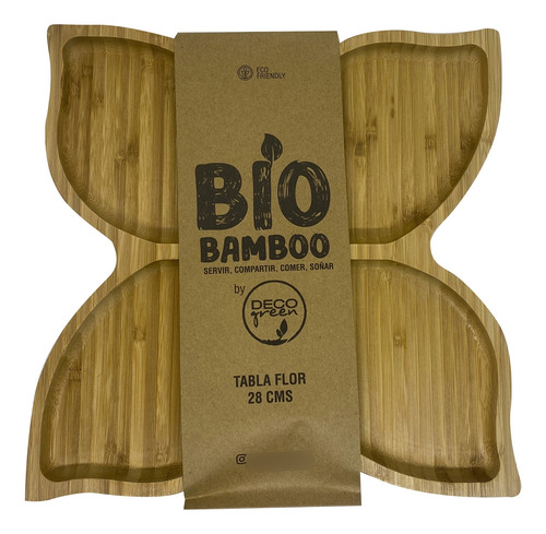 Tabla Picoteo Bio Bambooo Flor 28cm