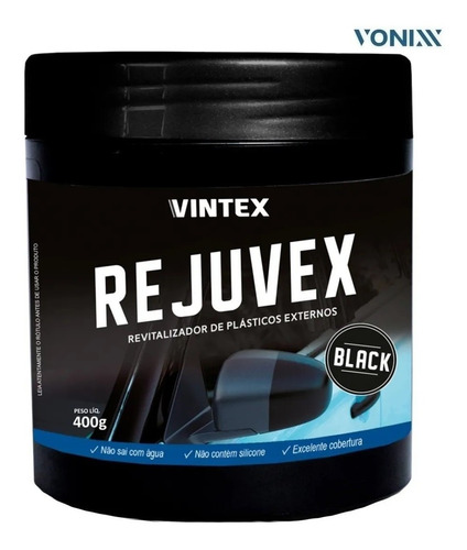 Rejuvex Black Revitalizador De Plástico Externos 400g Vonixx