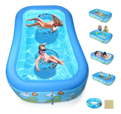 Alberca Inflable Rectangular Familia Piscinas 262x175x60cm