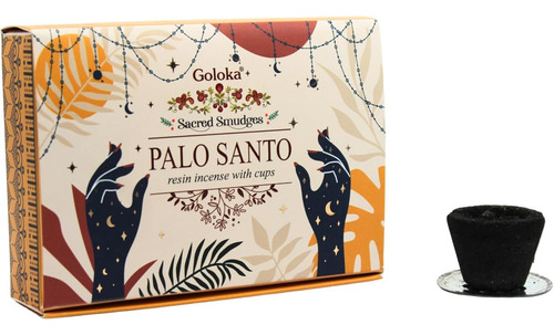 Copa De Carbón Listo Para Sahumar Sambrani Goloka X3 Packs Fragancia Palo Santo