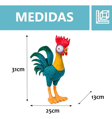 Boneca Moana Bebê + Galo Hei Hei Disney Vinil - Cotiplás