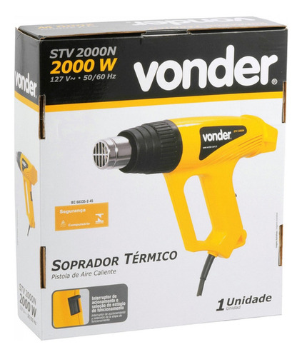 Kit Soprador Térmico Stv2000n 220v Vonder+luva+óculos+brinde