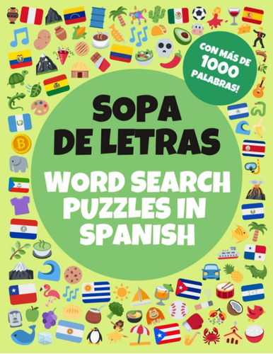 Libro: Entertaining Spanish Word Search Puzzle Book With Ove