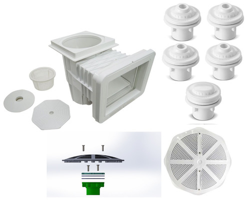 Imagem 1 de 5 de Kit Sistema Hidráulico Para Piscinas De Vinil Com Skimer