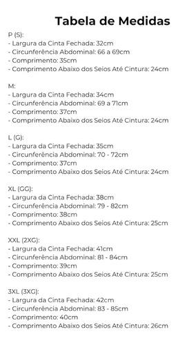 Cinta Feminina Corselet Ajustável C/ Alça Queima Gordura