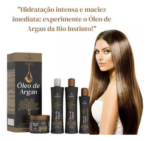 Kit Bio Instinto 4 Frascos Creme Óleo De Argan