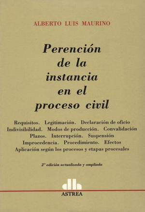 Libro Perención De La Instancia En El Proceso Civil