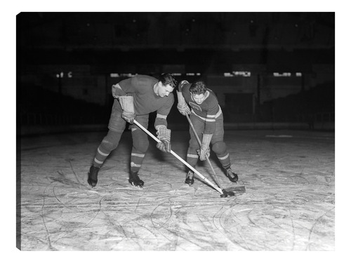 Cuadro Decorativo - Jugadores De Hockey Vintage