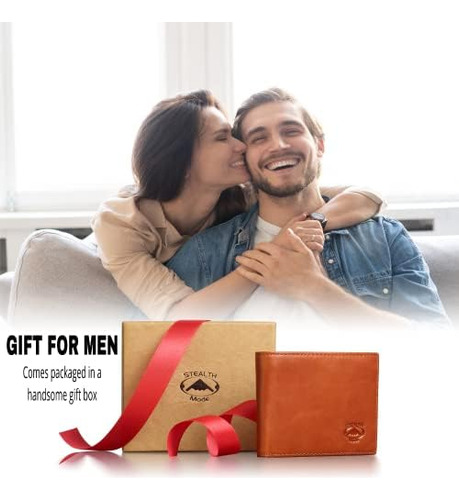 Cartera Plegable De Cuero En Modo Sigiloso Para Hombre Con V
