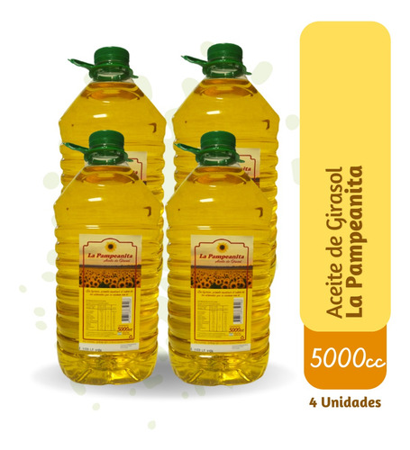 Aceite De Girasol La Pampeanita Caja X 4 Unid. De 5 Lts