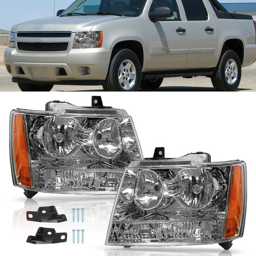 Conjunto De Faros Delanteros Compatible Con Chevy Avalanche 