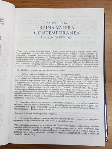 Biblia De Estudio Reina Valera Contemporánea Tapa Dura Rvc