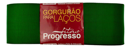Fita De Gorgurão Laço 38mm Progresso Nº9 Com 10 Metros Cor Verde Bandeira