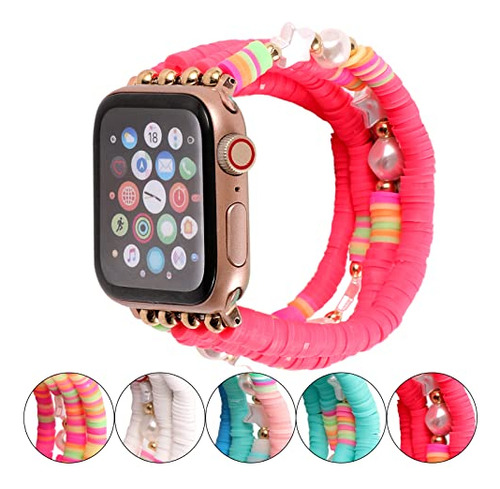 Cute Handmade Fashion Stack Vinyl Disc Bead Watch Bnad Compa