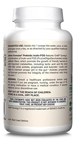 Jarrow Formulas Fibra Prebiótica Inulina Fos 6.3oz