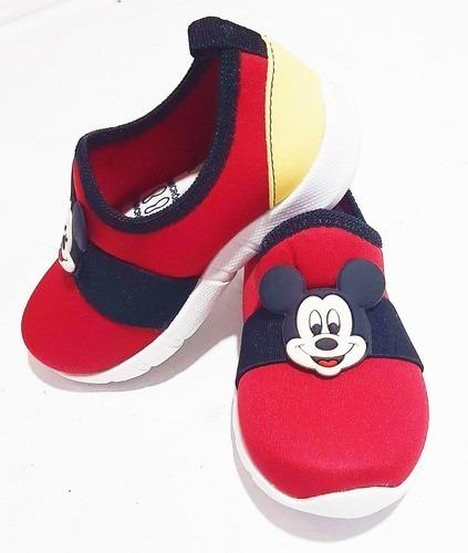 Tênis Meia Infantil Menino Mickey Mous Sapatênis Calça Fácil