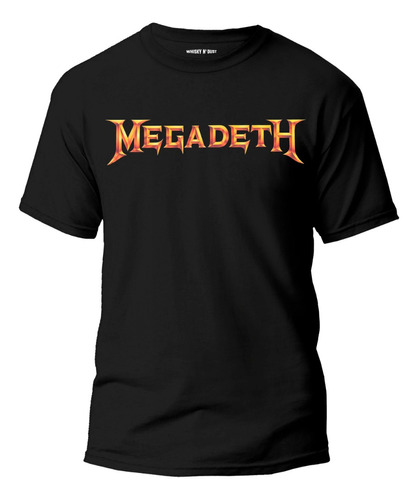 Remera Unisex Negra Megadeth Logo 100% Algodón Dtg