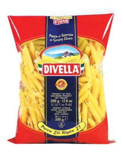 Macarrão Italiano Divella Penne 500g