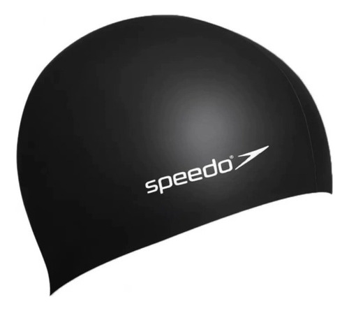 Gorro Natacion Speedo Plain Flat Junior Pileta Silicona Kids Color Negro Diseño De La Tela Liso Tamaño Unico