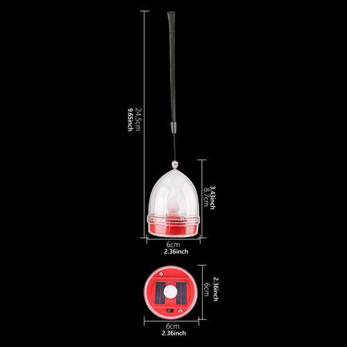 2 X 2 Piezas De Vela Solar, Luces Iluminación Roja Redonda