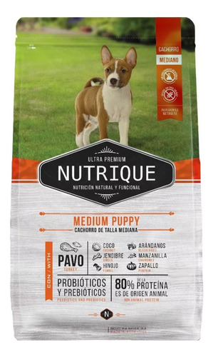 Alimento Nutrique Medium Puppy Mediano Perro Cachorro 12