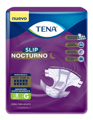 6 Paquetes Pañal Adulto Inco Tena Slip Nocturno Talla G 8u