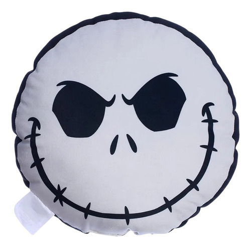 Almofada Jack Skellington Redonda Aveludada Oficial Disney