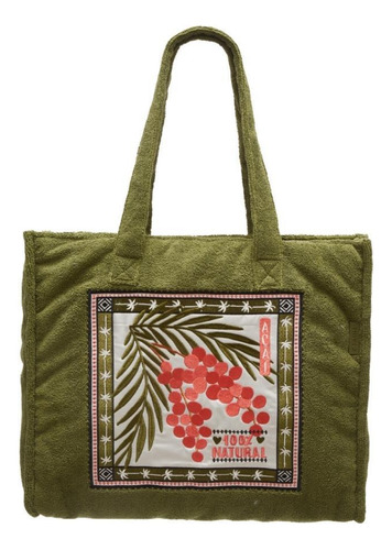 Bolsa Farm Tote Praiana Revoada Tropical Verde