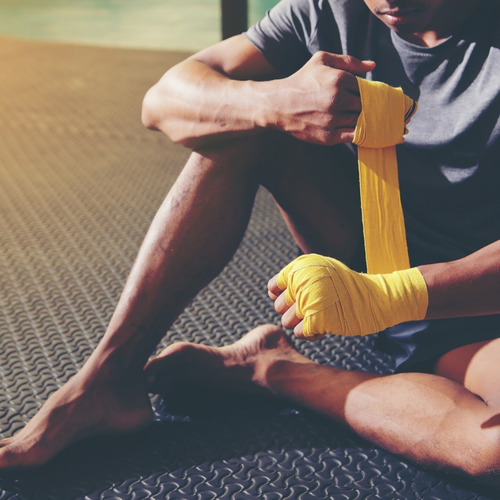 Imagen 5 de 7 de Par Vendas Boxeo 5 Mts. Con Enganche Pulgar 5cm Ancho Crazy