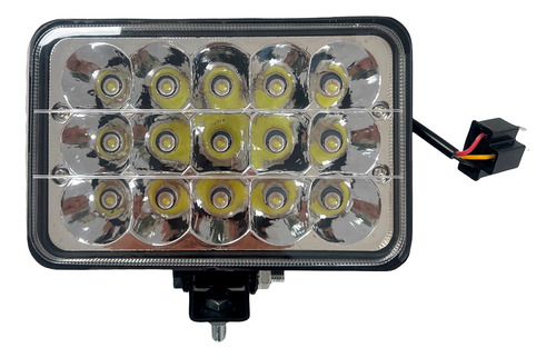 Neblinero 15 Led Auto Camión 12-60v Rectangular Blanco H4