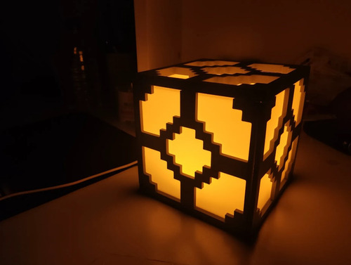 Minecraft Glowstone Lampara De Noche Led Mojang 3d Conregalo