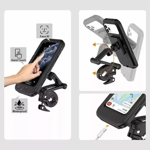 Base Soporte Porta Celular Moto Bicicleta Impermeable 360º