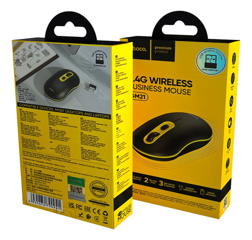 Ratón Mouse Inalámbrico Gm21 2.4g Dpi Ajustable Negro